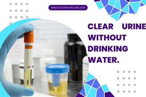 <b>Clear</b> <b>urine</b> indicates that you're <b>drinking</b> more than the daily recommended amount of <b>water</b>. . Clear urine without drinking water
